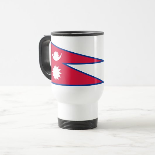 Flagge Nepals Reisebecher (Vorderseite Links)