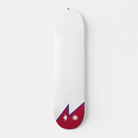 Flagge Nepals Skateboard (Vorne)