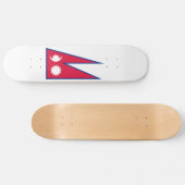 Flagge Nepals Skateboard (Horizontal)