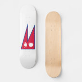 Flagge Nepals Skateboard (Vorderseite)