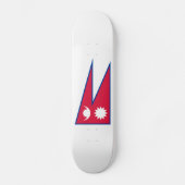 Flagge Nepals Skateboard (Vorderseite)