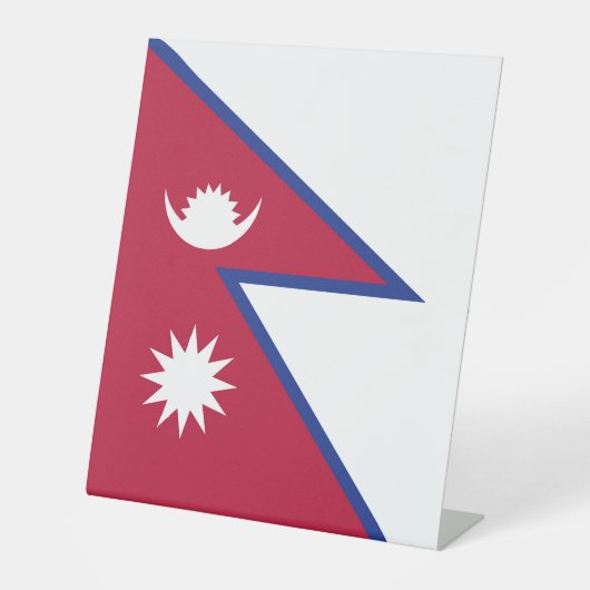 Flagge Nepals Sockelschild (Vorderseite)