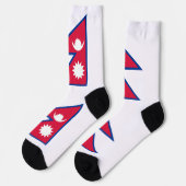 Flagge Nepals Socken (Linkes Detail)