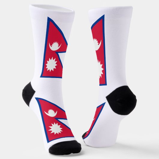 Flagge Nepals Socken (Gewinkelt)