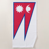 Flagge Nepals Strandtuch (Vorderseite)