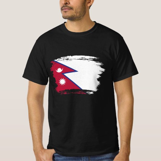 Flagge Nepals T-Shirt (Vorderseite)