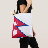 Flagge Nepals Tasche (Von Nahem)
