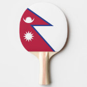Flagge Nepals Tischtennis Schläger (Vorderseite)