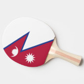 Flagge Nepals Tischtennis Schläger (Seitenansicht)