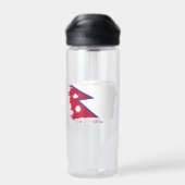 Flagge Nepals Trinkflasche (Rückseite)