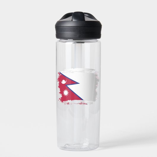 Flagge Nepals Trinkflasche (Vorderseite)