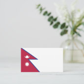 Flagge Nepals Visitenkarte (Stehend Vorderseite)