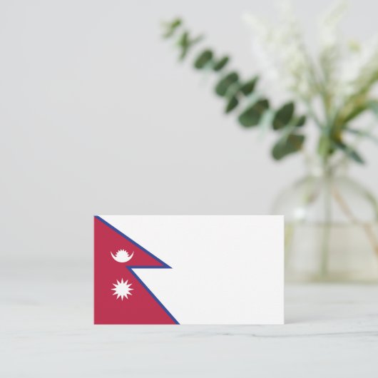 Flagge Nepals Visitenkarte (Stehend Vorderseite)