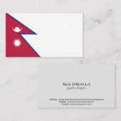 Flagge Nepals Visitenkarte (Vorne/Hinten)