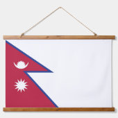 Flagge Nepals Wandteppich Mit Holzrahmen (Vorderseite 3)