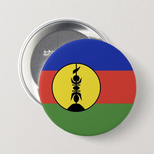 Flagge Neukaledoniens Button (Vorne & Hinten)