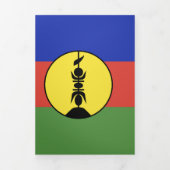 Flagge Neukaledoniens Dreifach Gefaltete Karte (Cover)