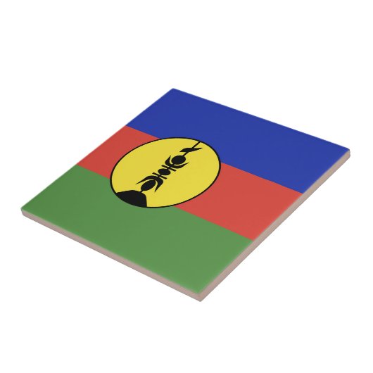 Flagge Neukaledoniens Fliese (Seite)