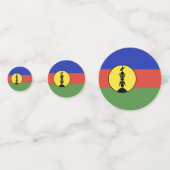Flagge Neukaledoniens Konfetti (Vorderseiten)