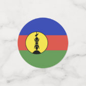 Flagge Neukaledoniens Konfetti (Klein Vorderseite)