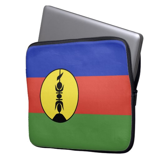 Flagge Neukaledoniens Laptopschutzhülle (Vorderseite Links)