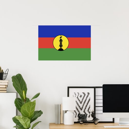Flagge Neukaledoniens Poster (Heimbüro)