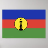 Flagge Neukaledoniens Poster (Vorne)