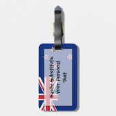 Flagge Neuseeland einfacher Identifikation Gepäckanhänger (Rückseite vertikal)