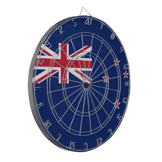 Flagge Neuseelands Dartscheibe (Vorderseite Links)