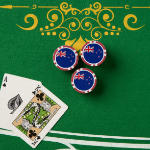 Flagge Neuseelands Pokerchips