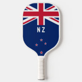 Flagge Neuseelands - stilisiert Pickleball Schläger (Vorderseite)