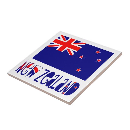 Flagge Neuseelands und Neuseelands Fliese (Seite)