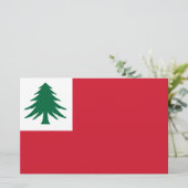Flagge New England Briefpapier (Stehend Vorderseite)