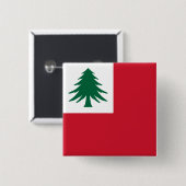 Flagge New England Button (Vorne & Hinten)