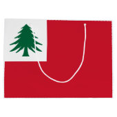 Flagge New England Große Geschenktüte (Rückseite)