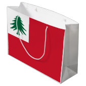 Flagge New England Große Geschenktüte (Rückseite Schrägansicht)