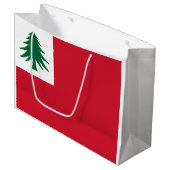Flagge New England Große Geschenktüte (Vorderseite Schrägansicht)