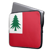 Flagge New England Laptopschutzhülle (Vorderseite Links)