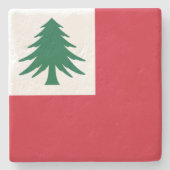 Flagge New England Steinuntersetzer (Vorderseite)