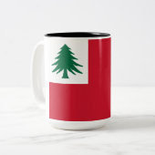 Flagge New England Zweifarbige Tasse (Vorderseite Links)