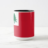 Flagge New England Zweifarbige Tasse (Mittel)