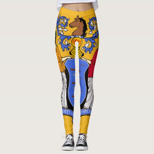 Flagge New Jersey Leggings (Vorderseite)