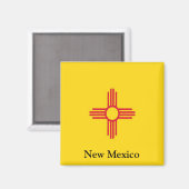 Flagge New Mexico Magnet (Vorderseite/Rückseite)