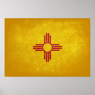 Flagge New Mexico Poster