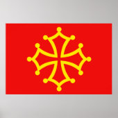 Flagge: New Occitanien, Frankreich Poster (Vorne)