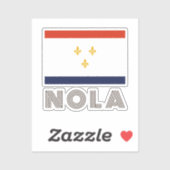 Flagge New Orleans Aufkleber (Blatt)