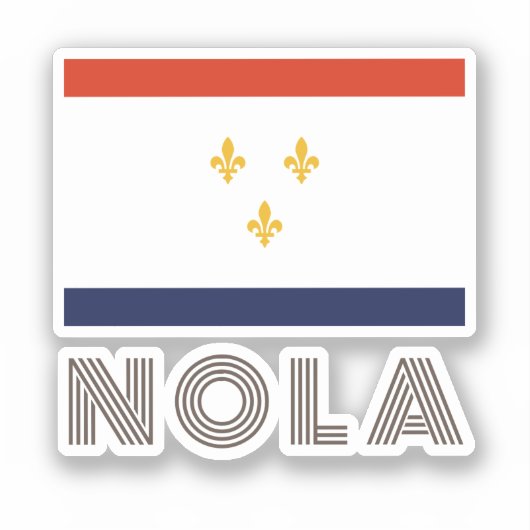 Flagge New Orleans Aufkleber (Vorderseite)