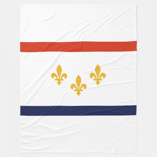 Flagge New Orleans, Louisiana Fleece Blanket (Vorderseite)