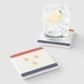 Flagge New Orleans (Louisiana, USA) Steinuntersetzer (Seitenansicht)