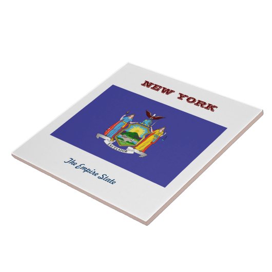 Flagge New Yorks Fliese (Seite)
